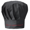 Gorro cocina negro con letras rojas famililytik