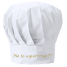 Gorro cocina blanco con letras doradas famililytik