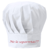 Gorro cocina blanco letras rojas famililytik