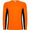 Camiseta técnica bicolor Roly SHANGHAI L/S, m/L unisex tejido Bird's Eye