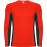 Camiseta técnica bicolor Roly SHANGHAI L/S, m/L unisex tejido Bird's Eye