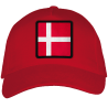 Gorra adulto con parche bandera Dinamarca